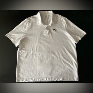 PUMA White Pique Knit Golf Polo Mens sz XXL